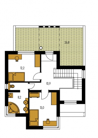 Floor plan of second floor - CUBER 9